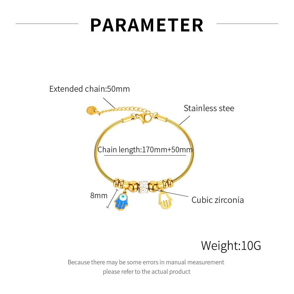 Stainless Steel Gold Snake Bracelet Female Titanium Steel Devil's Eye Bracelet Wholesale