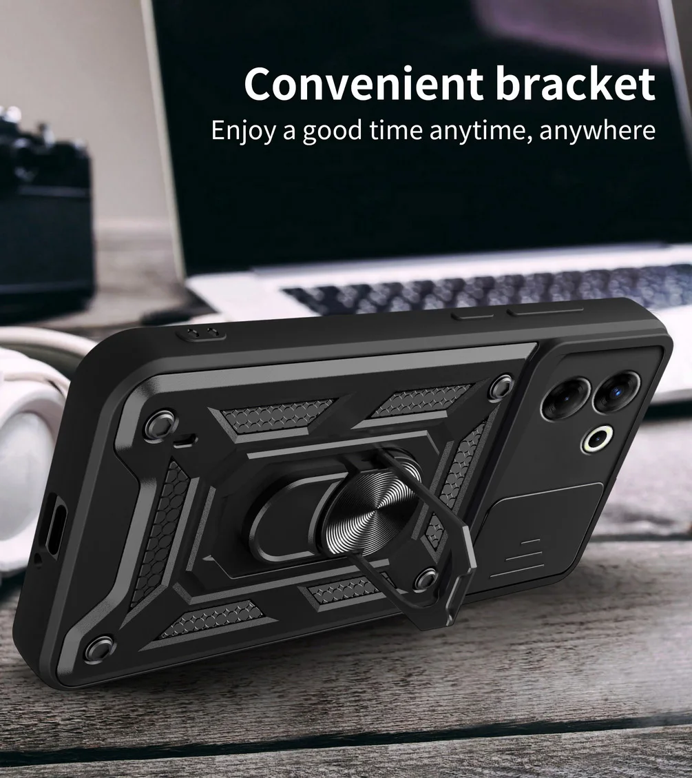 Защитный чехол для камеры Tecno Camon 20 Pro 19 18 18P 18T Spark 10 9 8 6 Go 8c Armor Hybrid Ring Back Cover