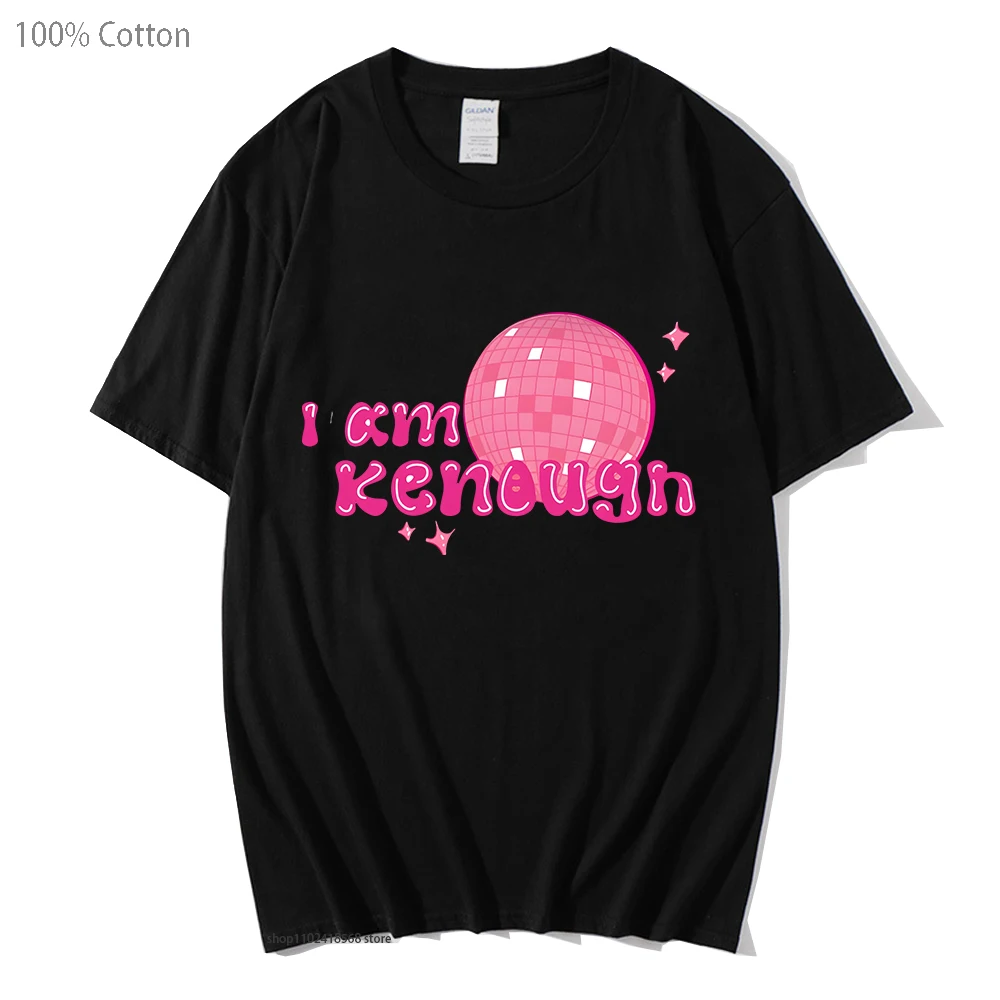 

I Am Kenough T-Shirts Barbenheimer Hot Pink cartoon Tshirt Funny Movice Clothes Men/Women Kpop Tee 100%Cotton Short Sleeve Tops