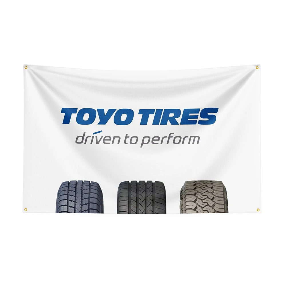 

90x150cm Toyo tlres Flag Polyester Prlnted Raclng Car Banner For Decor ft flag banner