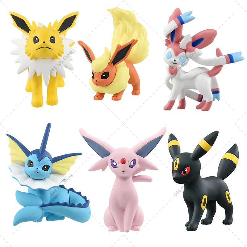 Jolteon Vaporeon Flareon Espeon Umbreon Sylveon Leafeon Action Pvc Toys Figures Gifts