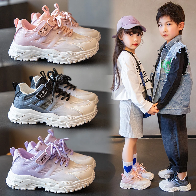 New Kids Sneakers Casual Shoes Girls Non-slip Breathable Lightweight Running Sport Shoes Boys Sneakers Tenis Children Shoes