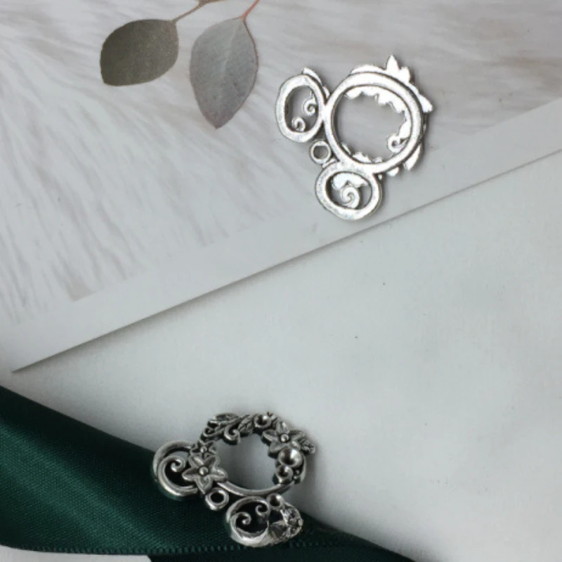 100PCS Disney Openwork Lace Mickey Mouse Pendant DIY Jewelry Accessories Vintage Zinc Alloy Earrings Necklace Bracelet Pendant