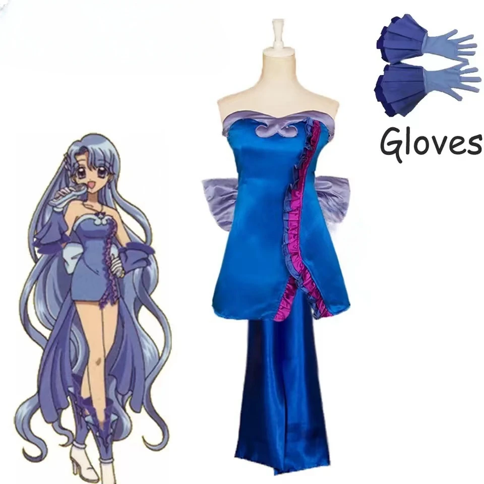 Платье для косплея с аниме Русалка Мелодия пичи Ноэль костюм перчатками Женский
