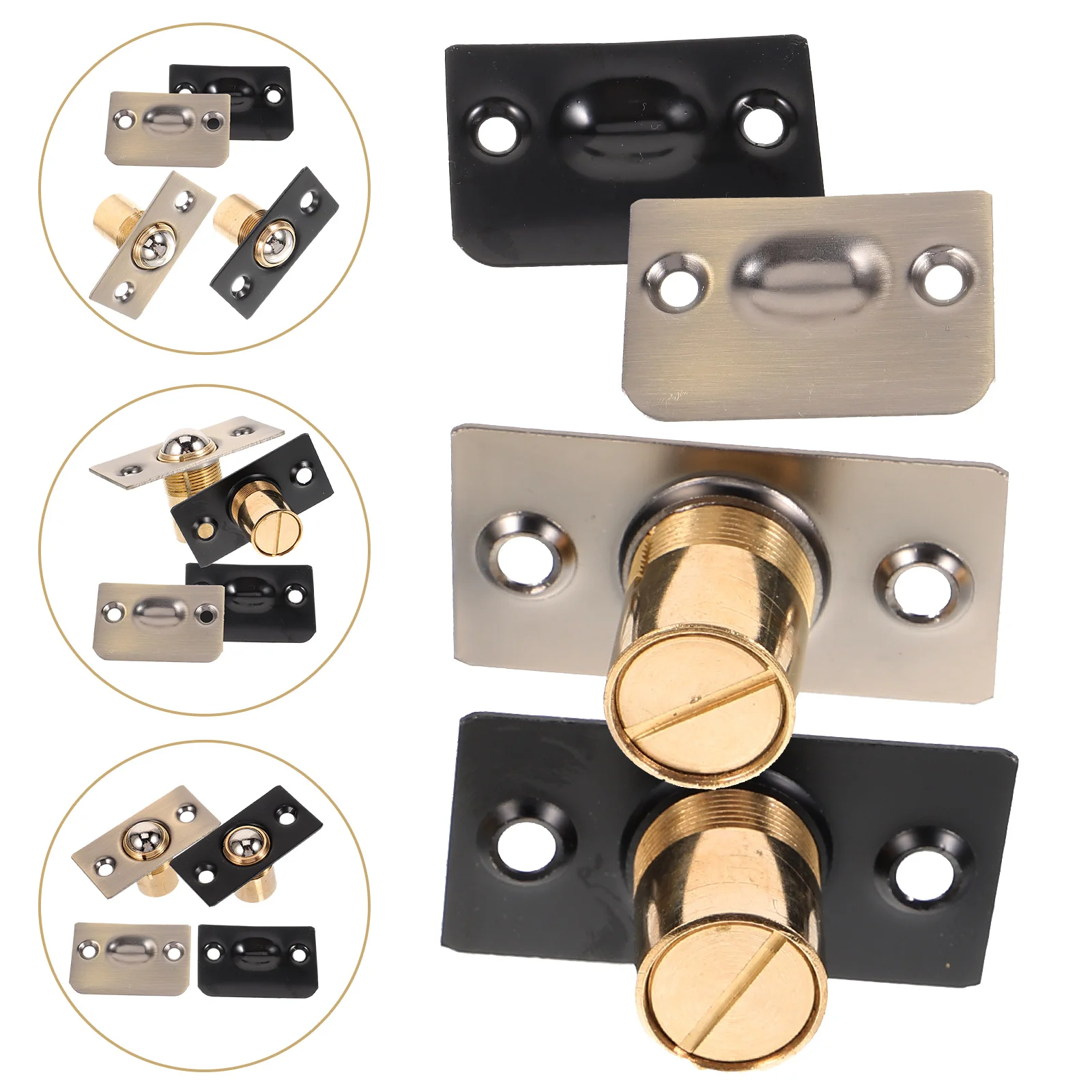 

2pcs Furniture Cabinet Door Catch Door Ball Tension Latch Ball Roller Catch Latches Accessory