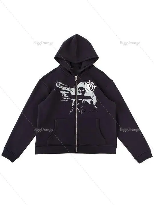 Толстовка мужская с капюшоном Свитшот в стиле хип-хоп уличная одежда принтом