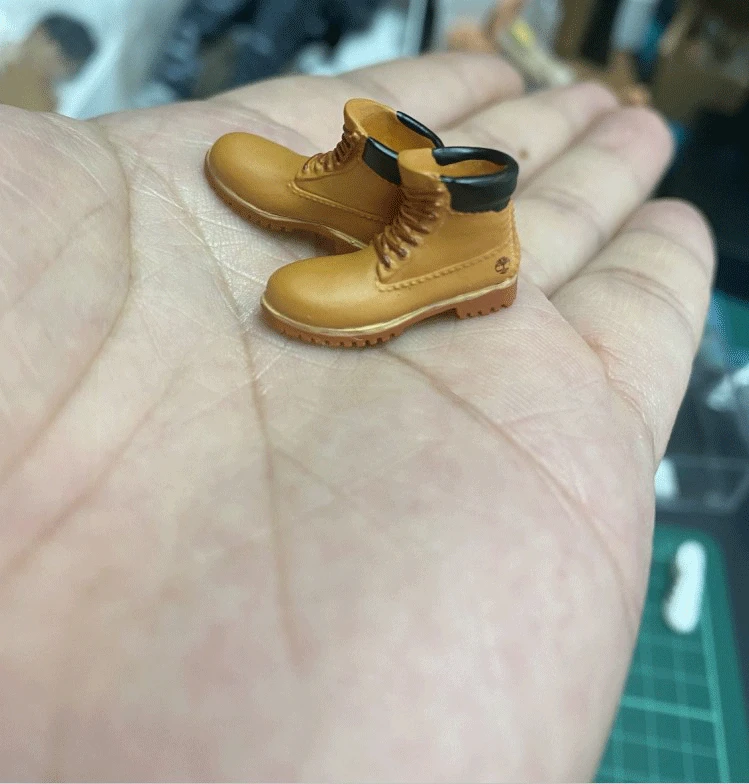 

1/12 Scale Soldier Shoes Rhubarb Boots Model For Figure Doll