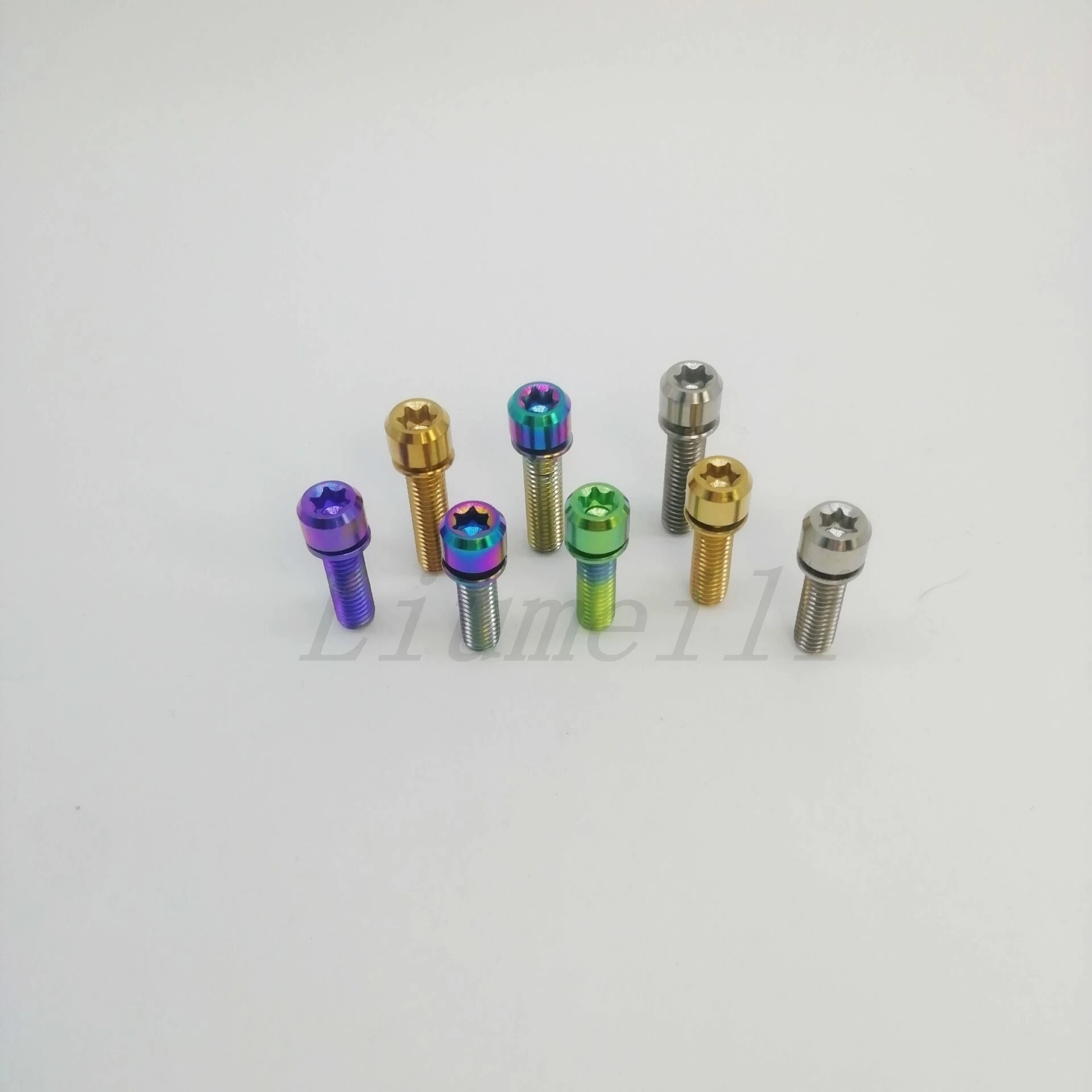 Фото Титановые болты Liumeili Ti M6x20 M6X25 мм с шайбами T30, фасканая головка Torx для зажима штока велосипедного дискового тормоза, 1 шт. №3