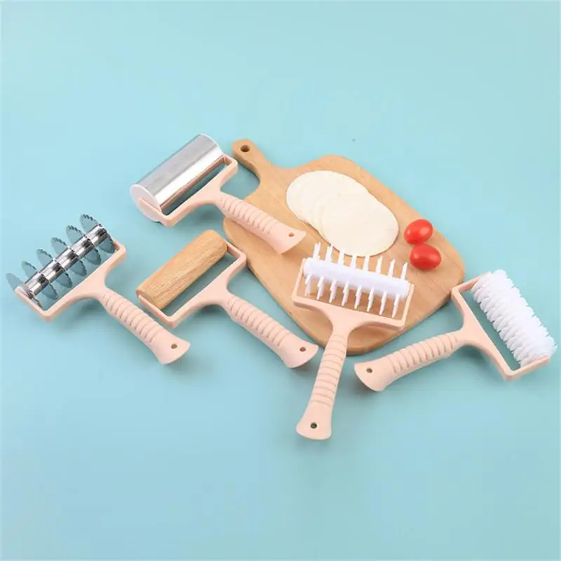 

Stainless Steel Rolling Pin Baking Pizza Flower Puller Hole Puncher Pizza Needle Roller Hole Puncher Simple Roller Flour Stick