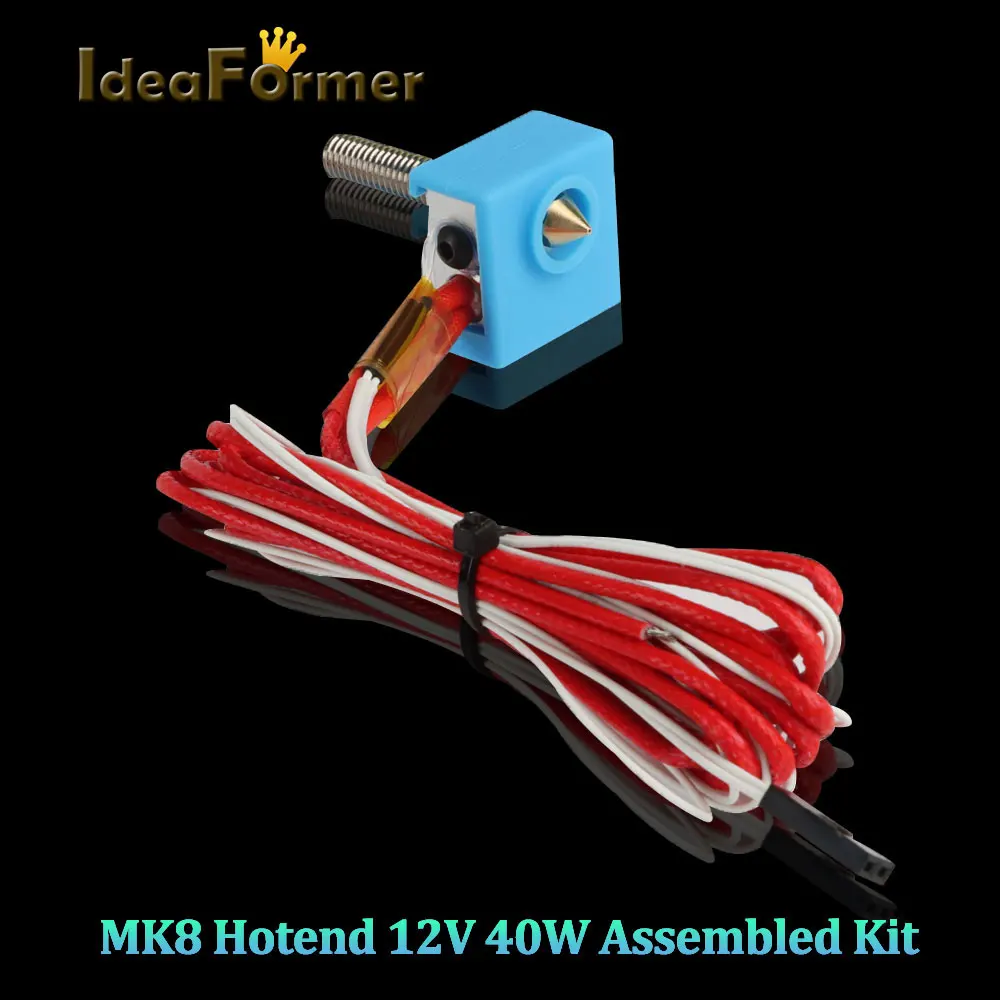 

3D Printer Accessories MK8 Hotend 12V 40W Assembled Kit J-Head 0.4mm Nozzle 1.75mm Filament For Anet A2 A8 Universal