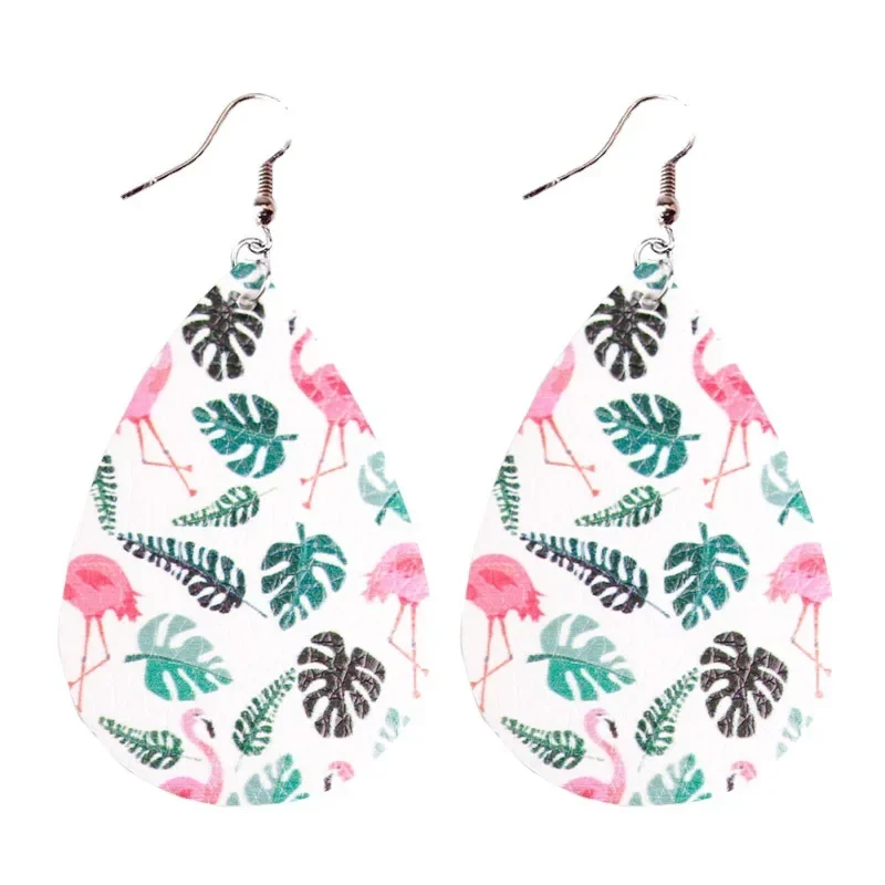 Amazon Бестселлер INS Стиль Жар-птик Кожаные Серьги Дерево Лягушка Назад Лист Водяной