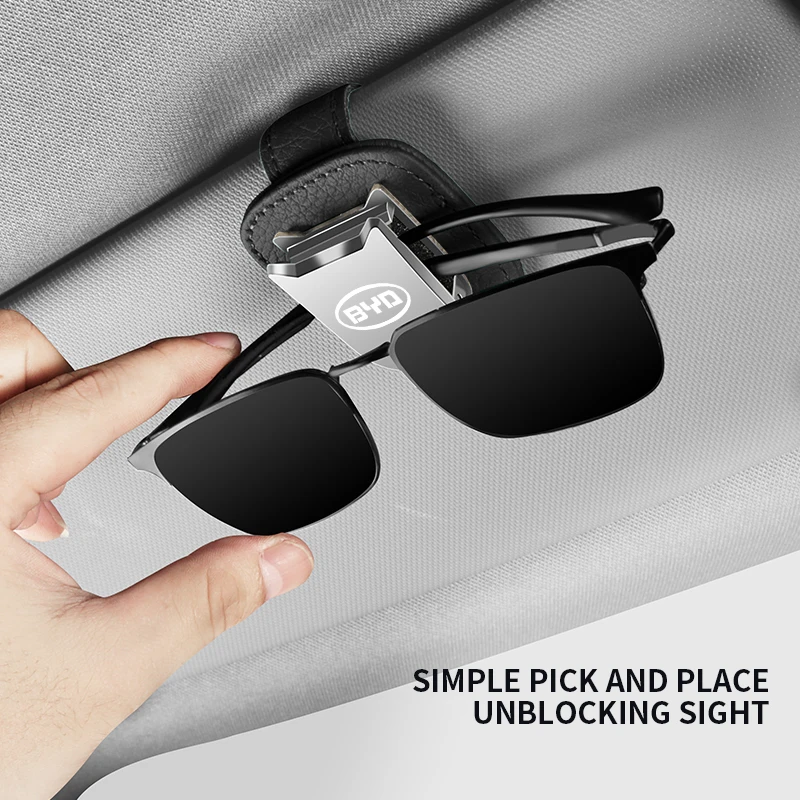 

1pcs Car Sunglasses Clip Auto Sun Visor Storage Rack For BYD F3 F0 S6 Battery Tang Suragical Mask EV 2021 G3 F3R Care Mascarilla