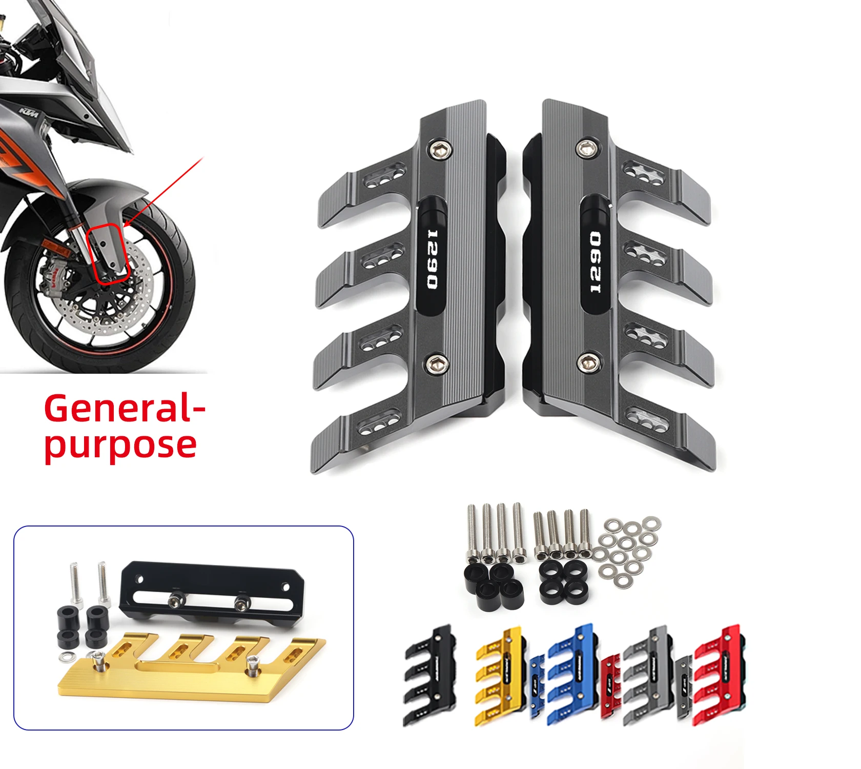 

For KTM (1290 Super duke gt) (1290 Super duke) Motorcycle CNC Accessories Mudguard Side Protection Front Fender Anti-Fall Slider