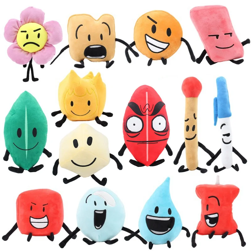 

19 Style 2022 Hot Battle for Dream Island Plush Toy Leafy Firey Flower Waterdrop Bubble Plushie Pillow Doll Kids Children Gift