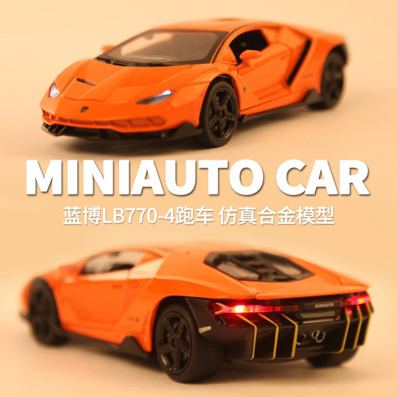 1:32 Lamborghinis LP770 модель спортивного автомобиля из сплава литый под давлением звук