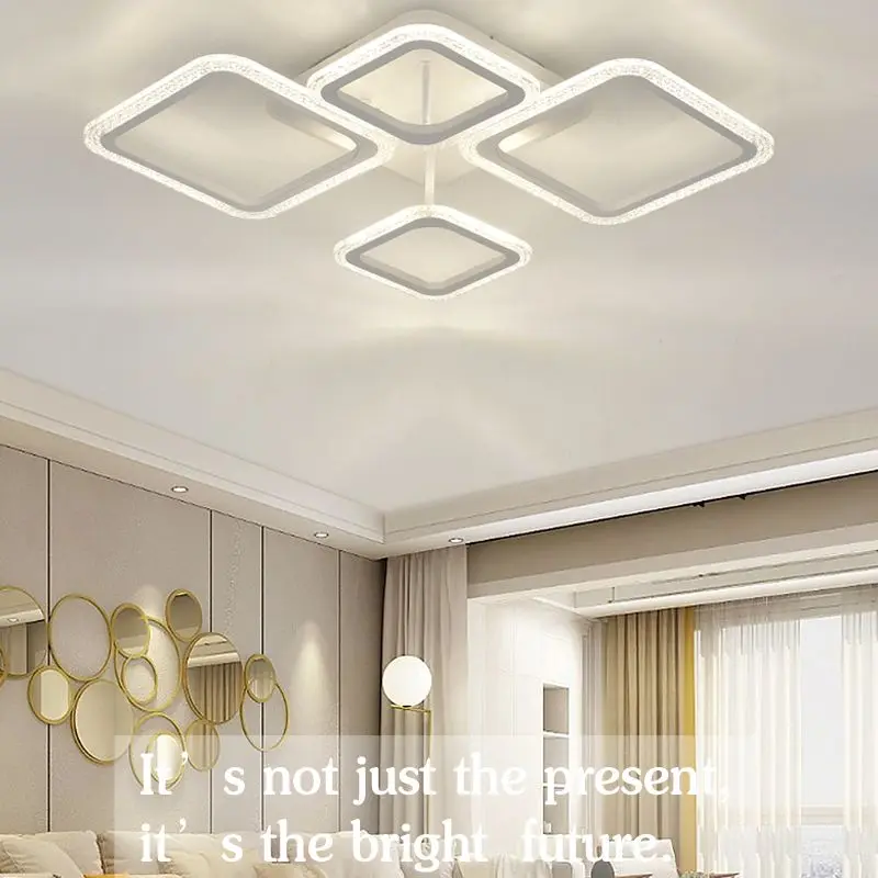 Современный светодиодный потолочный светильник RENQ с 4 кольцами лампа для спальни