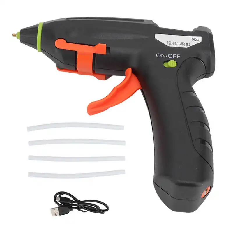 Cordless Hot Melt Glue Gun Child Hand Crafts Home DIY Repair Use 7mm Glue  Stick Wireless Glue Gun 3.6V 2000mAh 60 min use time