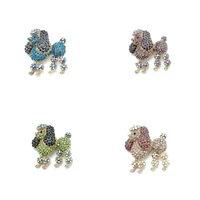 pd brooch 2022 new dog brooch pin animal poodle fine micro inlaid alloy high grade brooch cute multicolor jewelry