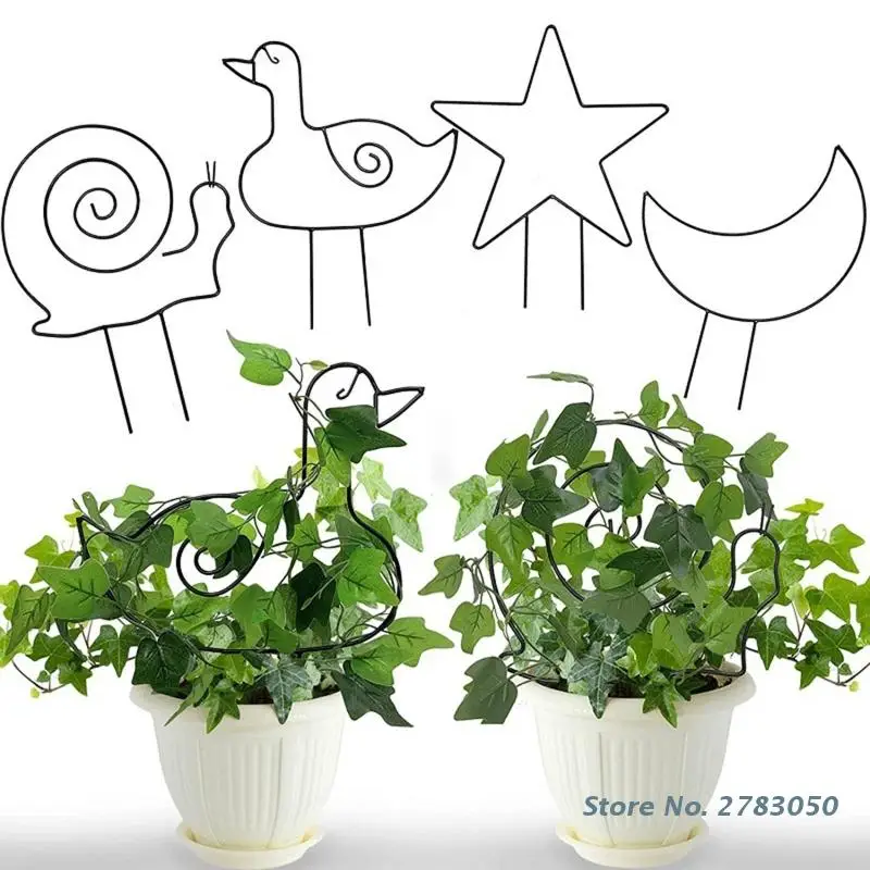 

4 Pcs/Set Iron Plant Trellis Tear Resistant Garden Backyard Patio Balcony Flower Holder for Plants Vine Plant Supporting Frame