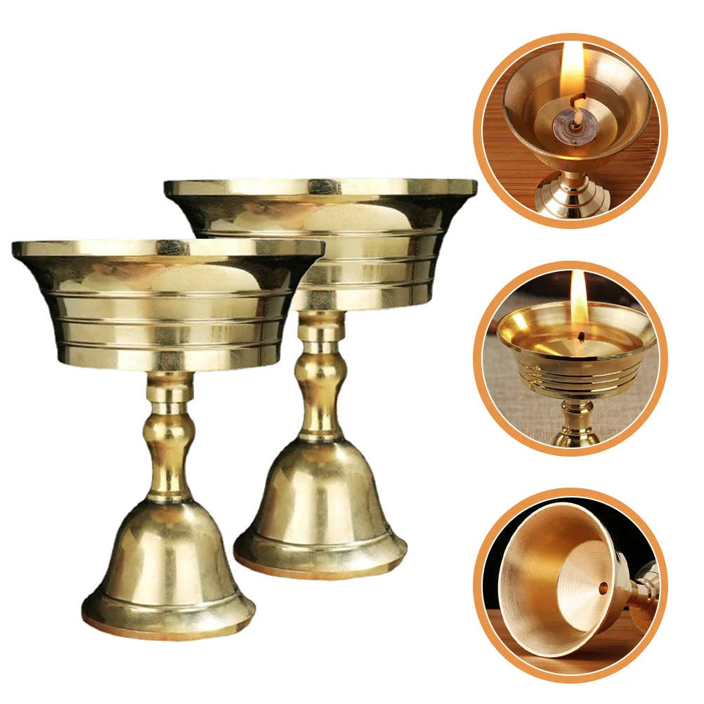 

Holder Lampoil Cup Holders Stand Tealight Ghee Tibetan Butter Copper Brass Use Stick Supplies Diwalidiyashall Temple Decors