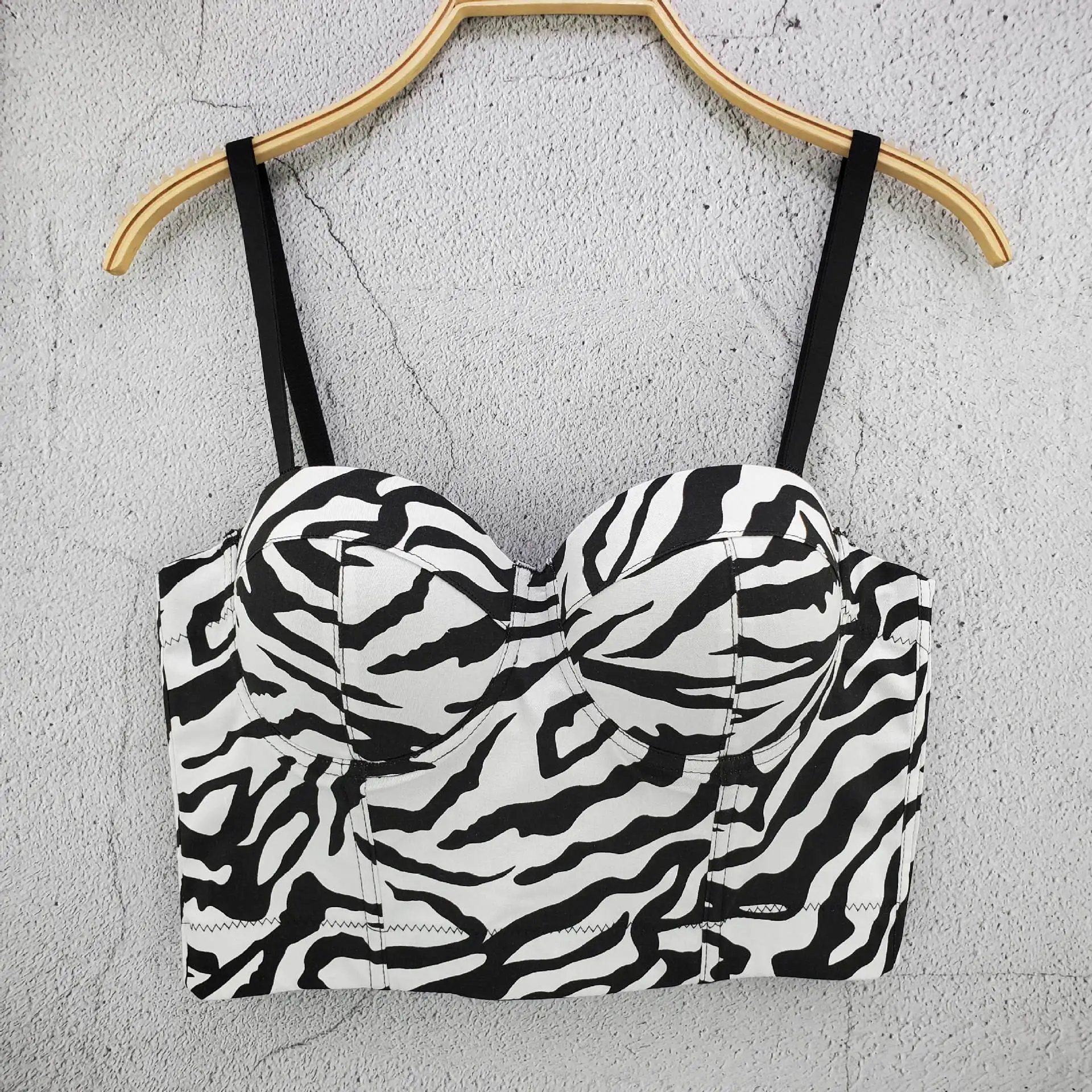 

Women Sexy Boho Tank Tops Zebra Print Fashion Women Crop Tops Female Women Summer Sexy Club Wear Camis