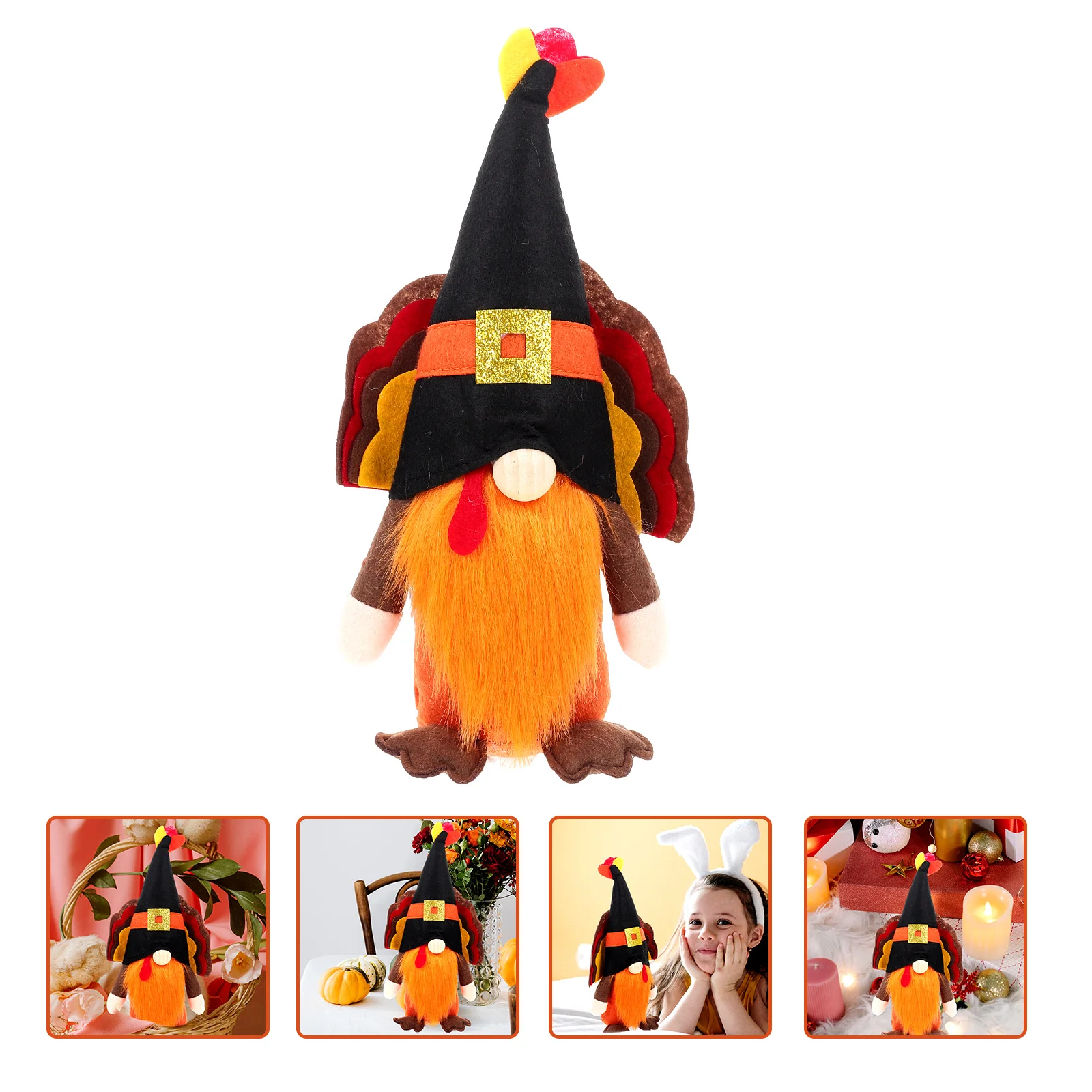 

Праздничный дизайн сцены Декор безликие куклы Украшение на День Благодарения Гном