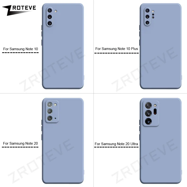 Чехол Note20 Ultra ZROTEVE Silky Liquid Silicone Soft Cover для Samsung Galaxy Note 20 10 9 S21 S22 S23 FE Note10 Plus чехлы