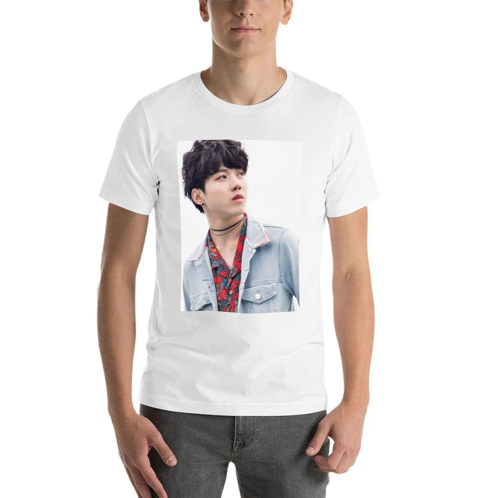 Фото Футболка DOWOON DAY6, хлопковая футболка, 100% хлопок, мужские футболки, дизайнерская футболка для мужчин №3