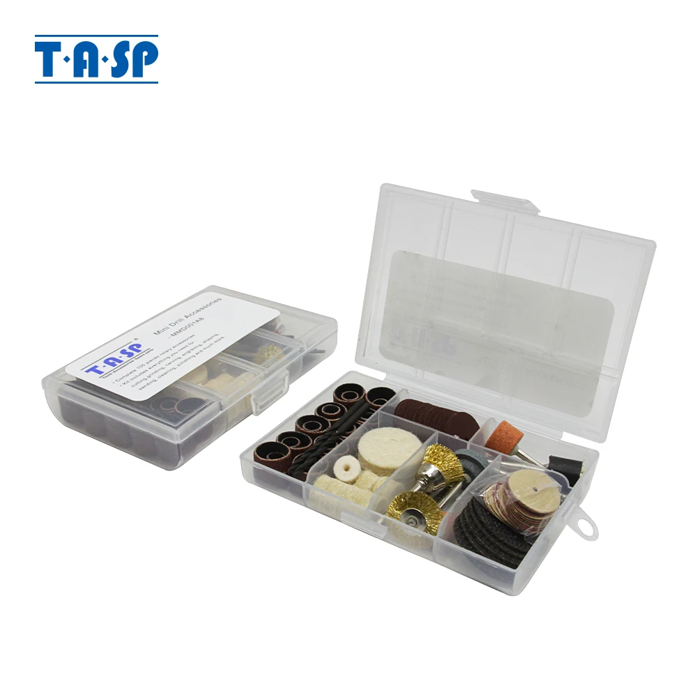 

TASP 105 шт., аксессуары для вращающихся инструментов Dremel, мини-дрель, набор абразивных дисков для шлифования, шлифовки, полировки, резки, сверления