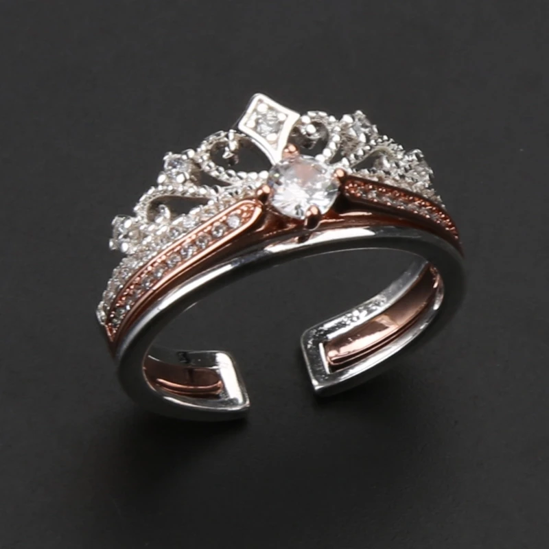 Набор колец принцессы-королевы-короны из 2 предметов Принцесса-корона обещание