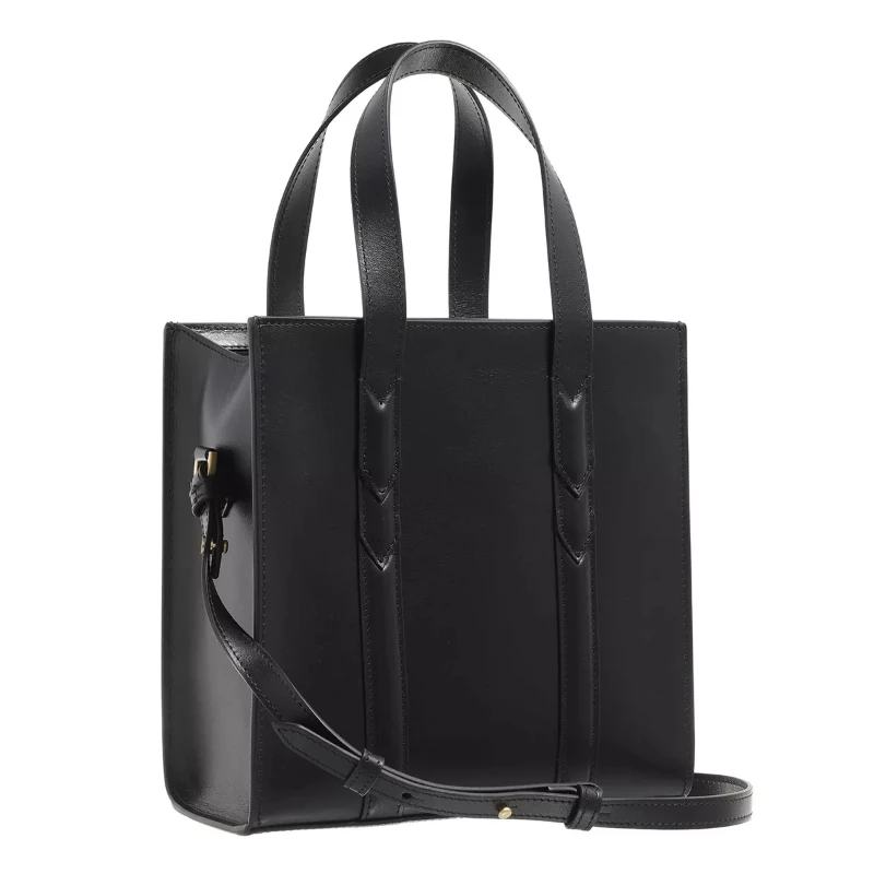 

lnitiale Le Square Tote Cal Black Bag Women Shoulder Bag Genuine Leather Handbag