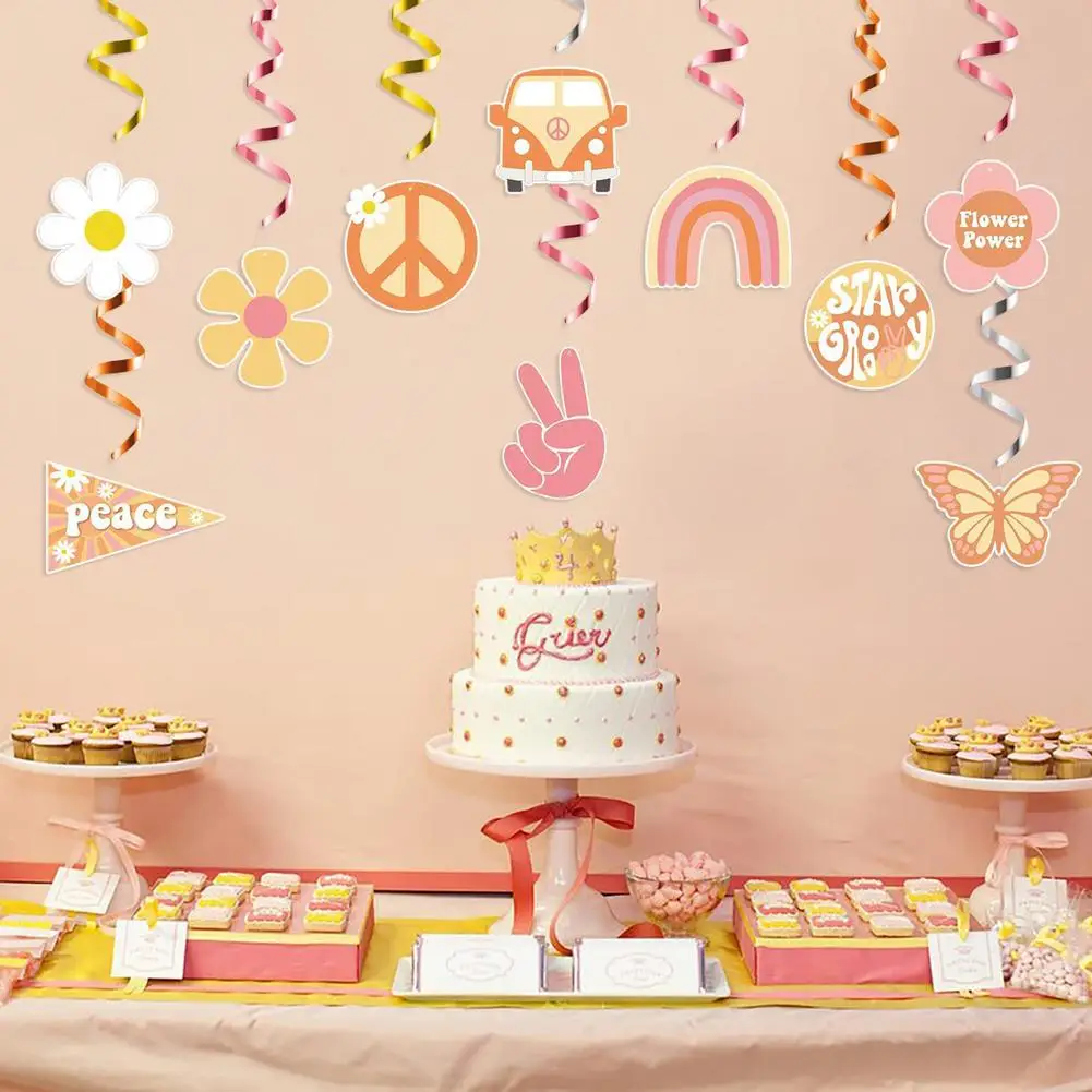 

[ Ready Stock ] Hippie Boho Rainbow Daisy Flower Birthday Decoration Party Supplies For Baby Shower Photo Props