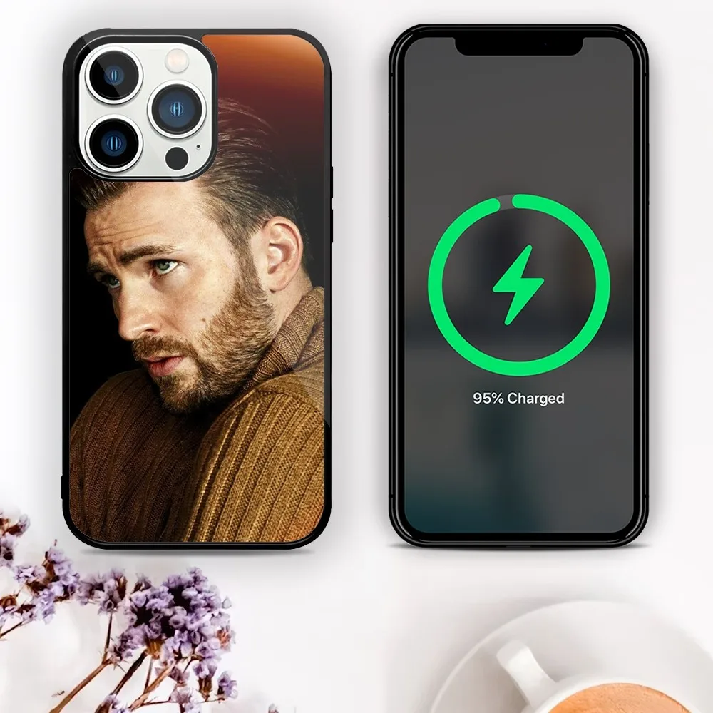 Чехол для телефона с магнитным притяжением Криса Эванса iPhone 11 12 13 14 15 Mini Pro XS Max X S