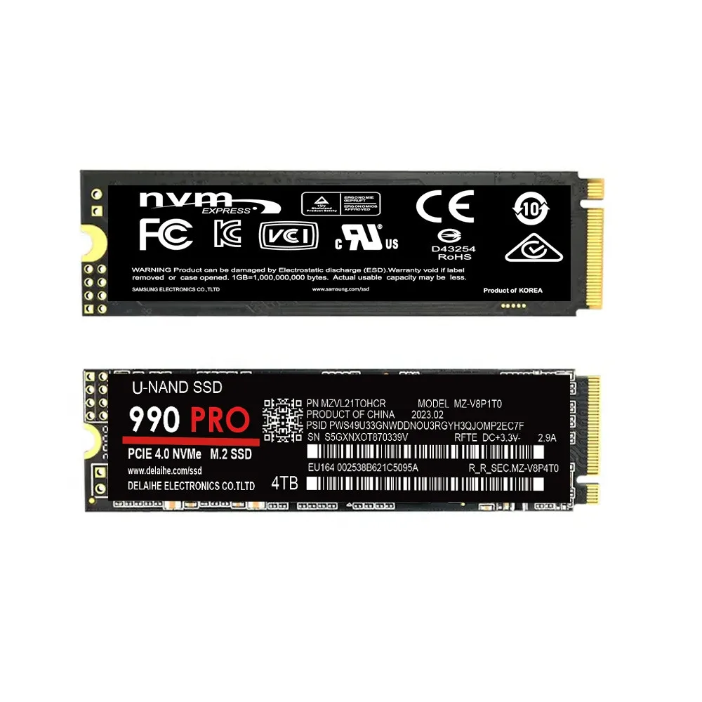 SSD высокоскоростной 990 PRO PCIe 4.0 NVMe M.2 2280 1 ТБ 2 4 Внутренний твердотельный жесткий