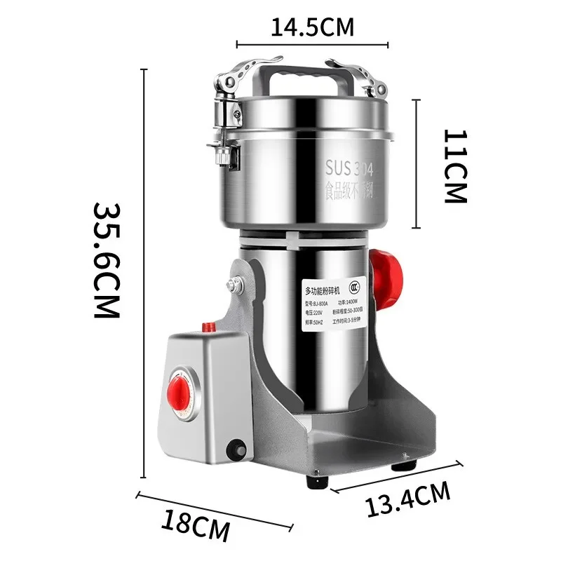 304 дробилка из нержавеющей стали бытовая мельница для муки измельчитель зерновой