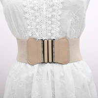 women belt new design wide without buckle elastic belts skirt coat down jacket slimming waist solid girdle