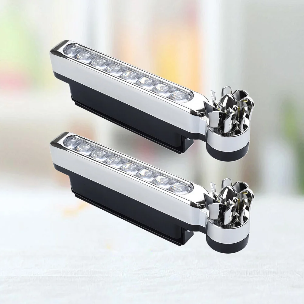 

1 Pair of 8-LEDs Universal Car Wind Power Daytime Running Light Auto Exterior Net Lamp (Blue)