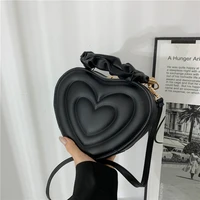 traveasy summer 2022 fashion heart shaped shoulder bags for women pu leather female crossbody bags vintage casual hand bags