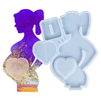 love mom mold pregnant mom shape silicone molds with creative design large epoxy resin mold resin picture frame mould as