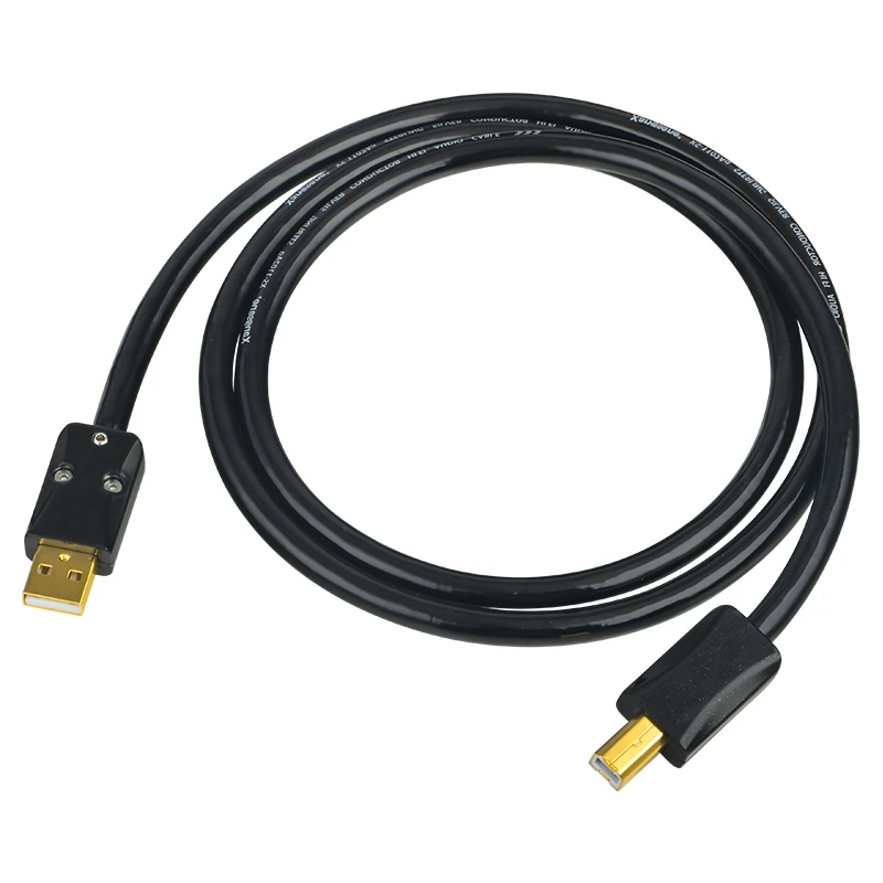 Фото Высококачественный чистый серебристый USB A to B Audio Line ПК Компьютер для декодера ЦАП Микшер OTG Звуковая карта Кабель для передачи данных №2