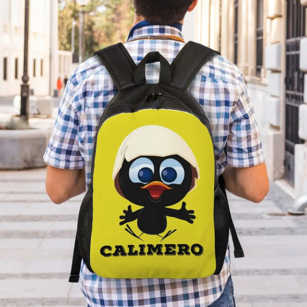 Рюкзаки с милым мультяшным цыпленком Calimero для женщин и мужчин водонепроницаемая