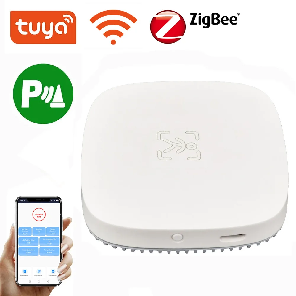 Wi-Fi Смарт-детектор присутствия человека Tuya Zigbee, датчик движения человеческого тела, микроволновые датчики движения, радар-детектор в реальн...