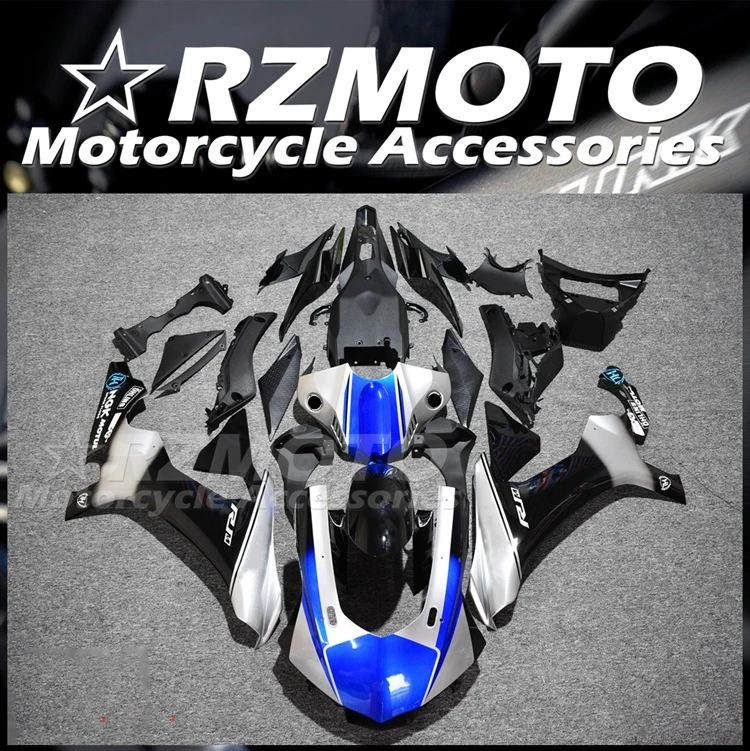 

Комплект обтекателей для мотоцикла из АБС-пластика, подходит для YAMAHA YZF - R1 R1m 2015 2016 2017 2018 15 16 17 18 19, комплект кузова синего и серебристого цвета