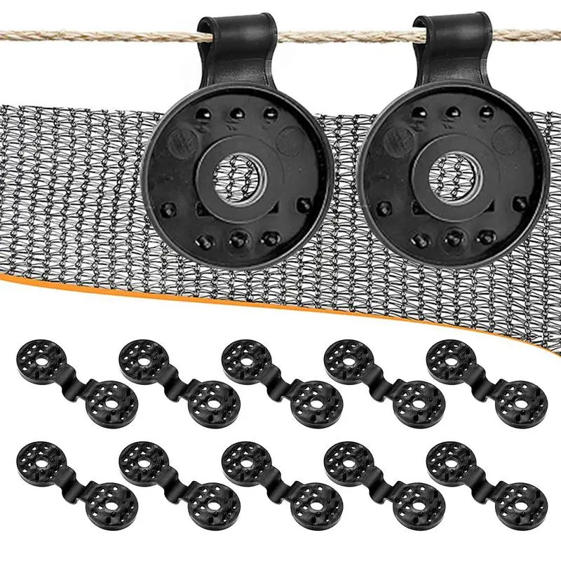 

100 Pcs Sun Shade Net Clips Round Shade Cloth Fixing Clip Shade Netting Black Clips For Greenhouse Outdoor Garden Anti Bird