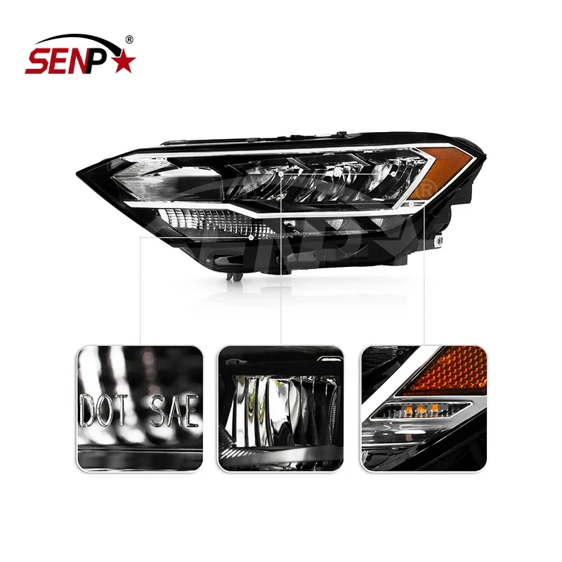 SENPEI Auto Body Parts 2019-2023 Jetta Непроекторные светодиодные фары DRL Фари