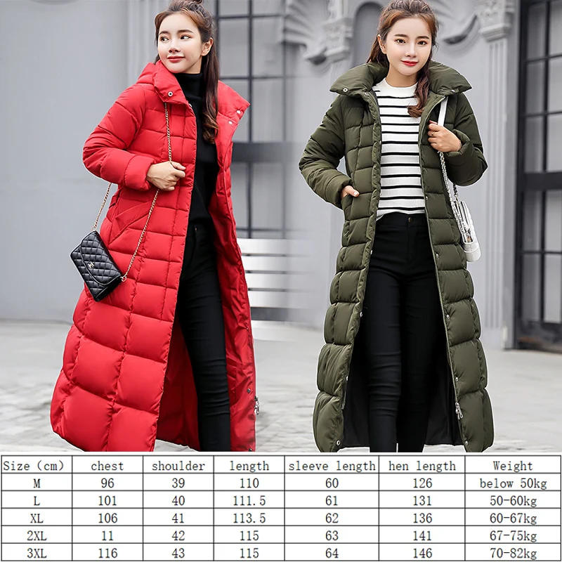Winter Women Warm Jacket Long Parka Fashion Bow Belt Faux Fur Collar Slim Coat Long Dress Lady Down Cotton Outwear Thick Coat