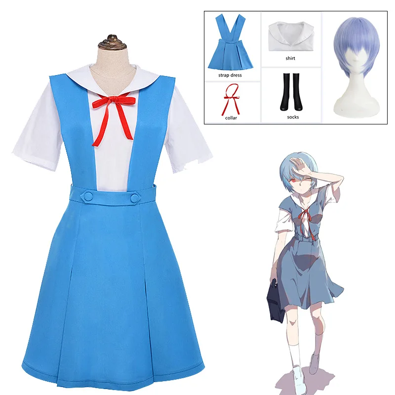 

EVA Ayanami Rei Asuka Langley Soryu Cosplay Costume Anime Cosplay Costume Uniforms Wig Headwear Halloween Carnival Clothes