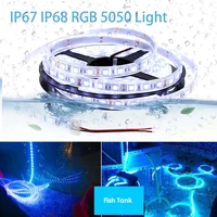 outdoor waterproof smd 5050 rgb led strip light wifi controller ip67 ip68 rainproof lamp ribbon for swimming pool aquarium tank