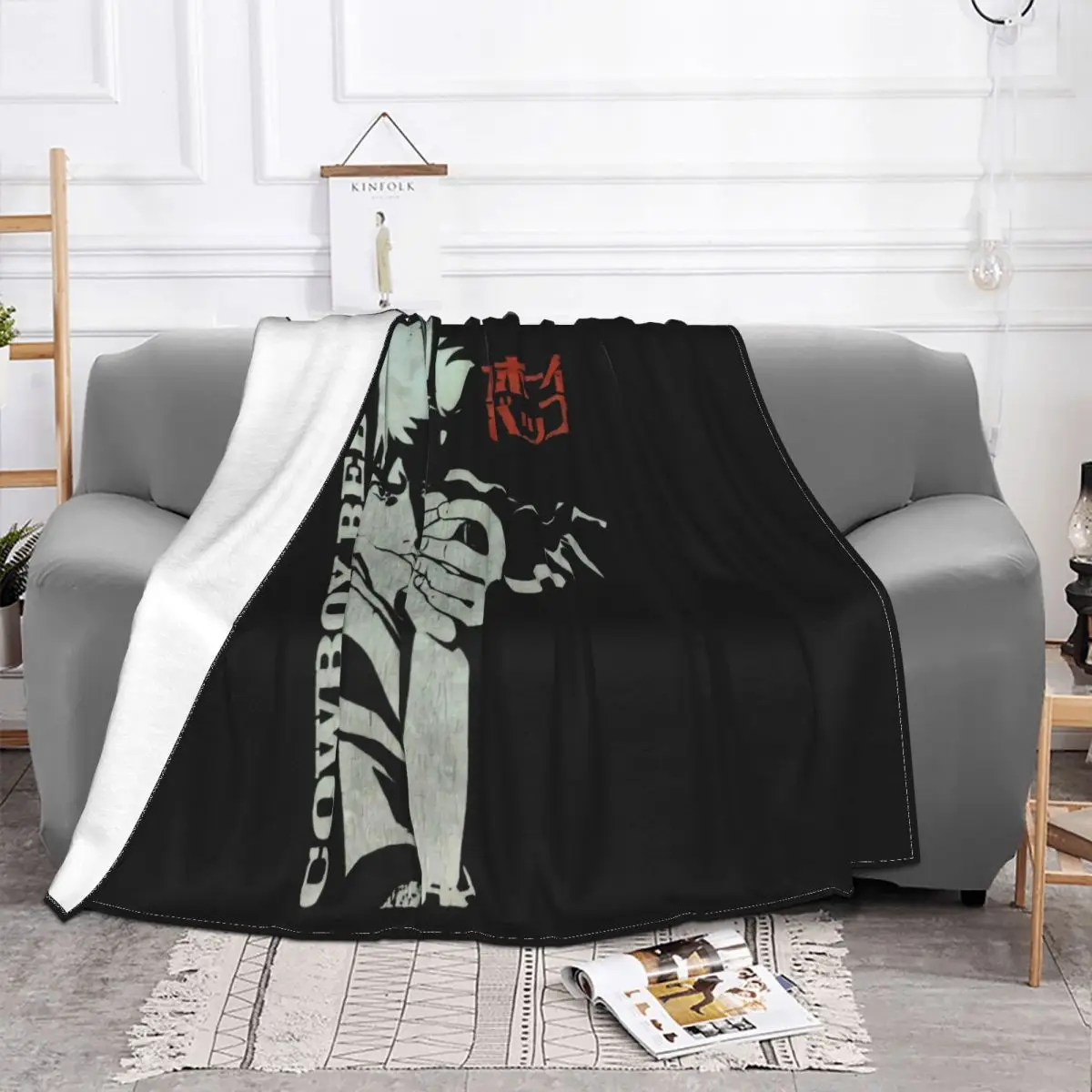 Винтажное забавное одеяло в стиле унисекс с рисунком Т-японского аниме ковбоя Bepop