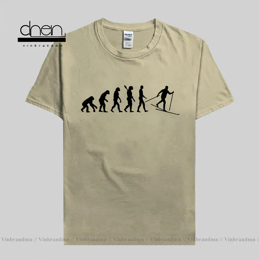 Смешная футболка для катания на лыжах в скандинавском стиле эволюции лидер